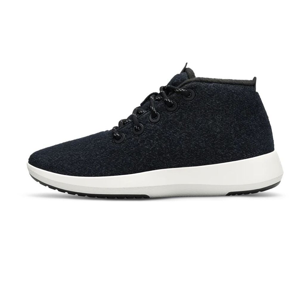 allbirds Black Wool Runner Mizzles Sneakers with White Sole